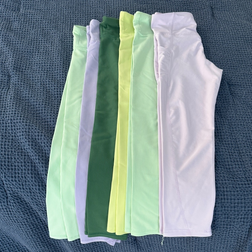 Colorful Ribbed Leggings Set - Old Navy